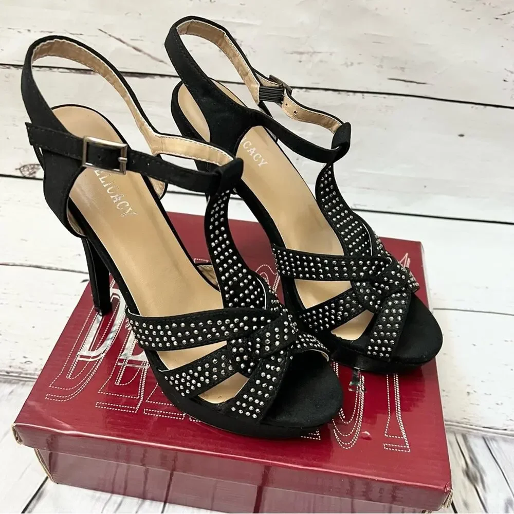 Delicacy Ivetta Platform Heels Size 8 Black NEW!